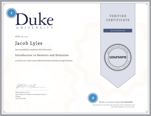 Así se ven los certificados de Coursera