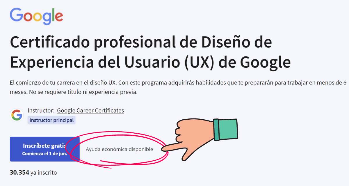 Cómo acceder al curso de Diseño UX gratis con Certificación