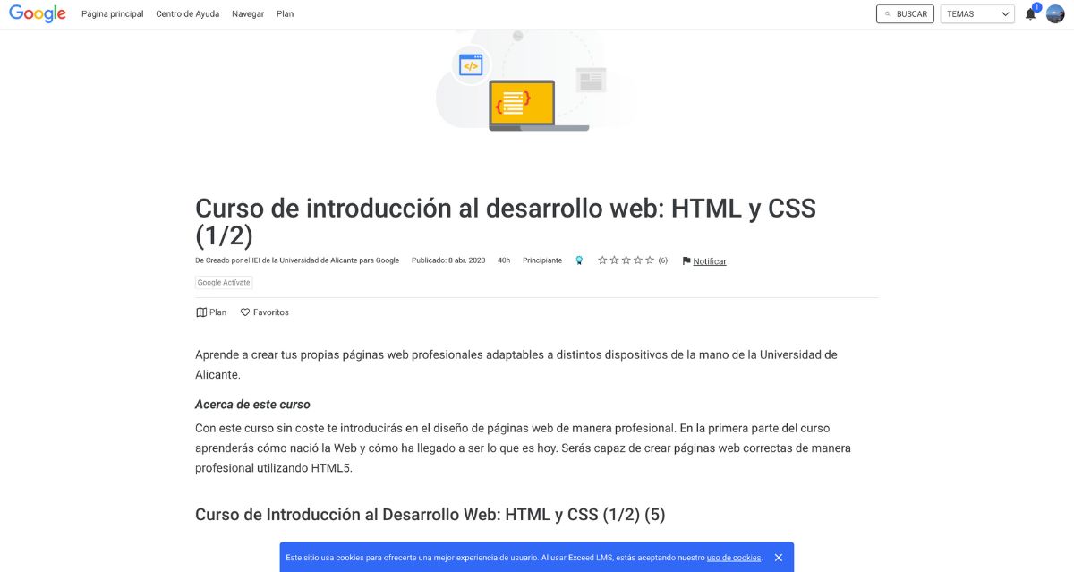 Aprende HTML y CSS gratis con Google